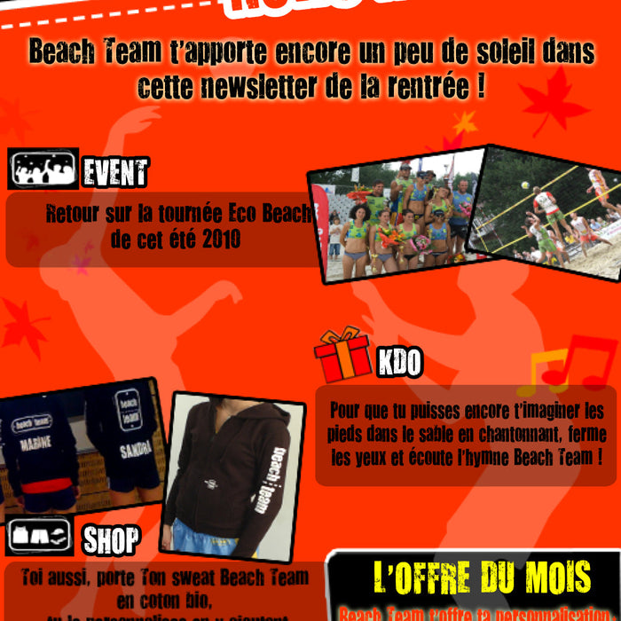 Enfin des news de la BeachTeam…