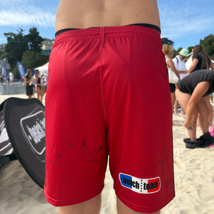 Short Beachteam Toulouse Rouge - Homme