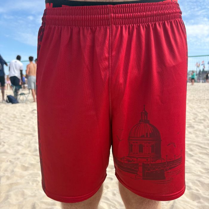 Short Beachteam Toulouse Rouge - Homme