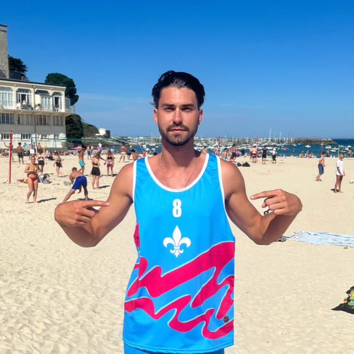 Maillot beach-volley BeachTeam X FRANCOIS Bleu