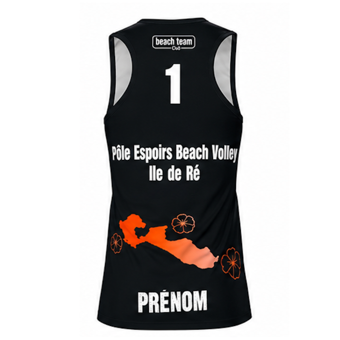 Maillot Beachteam Pôle Espoir Ile de Ré Noir - Femme
