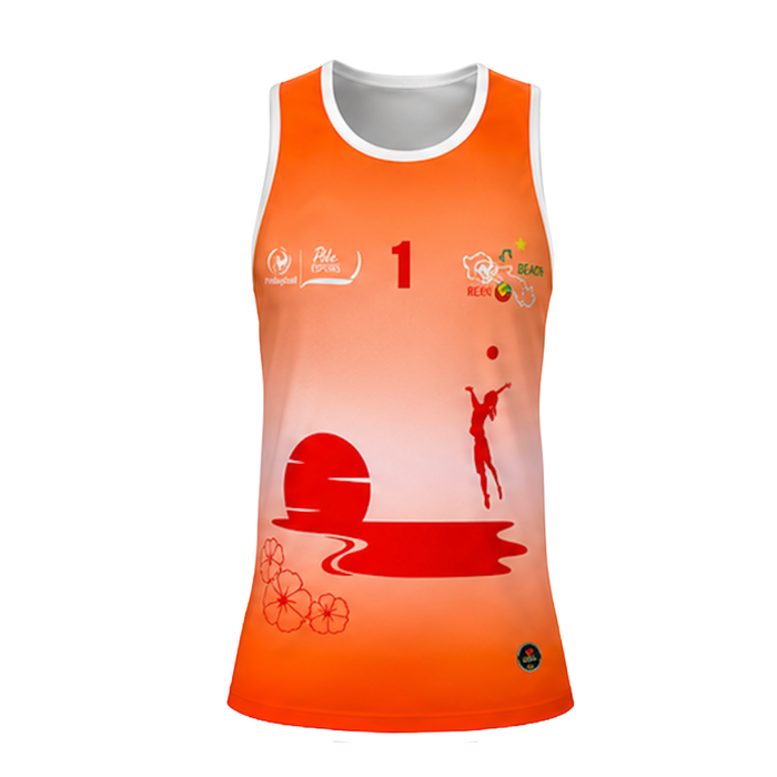 Maillot Beachteam Pôle Espoir Ile de Ré Orange - Femme