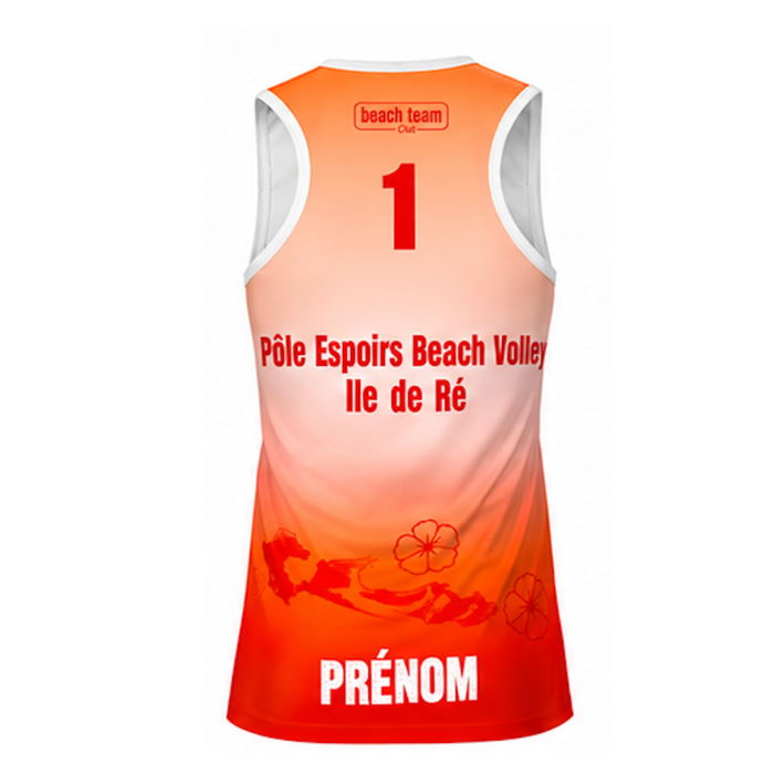 Maillot Beachteam Pôle Espoir Ile de Ré Orange - Femme