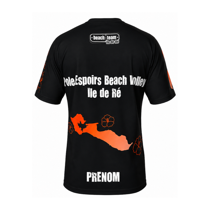 Tee-shirt Beachteam Pôle Espoir Ile de Ré Noir