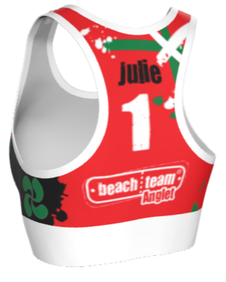 Brassière BeachTeam Anglet Rouge