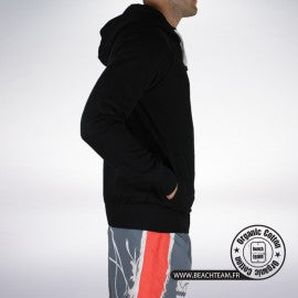 Sweat Zip Beachteam Mixte en coton Bio Noir