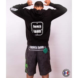 Sweat Zip Beachteam Noir Homme en Coton Bio